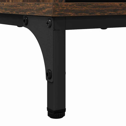 Sideboard Geräucherte Eiche 89,5 x 33 x 82 cm Holzwerkstoff