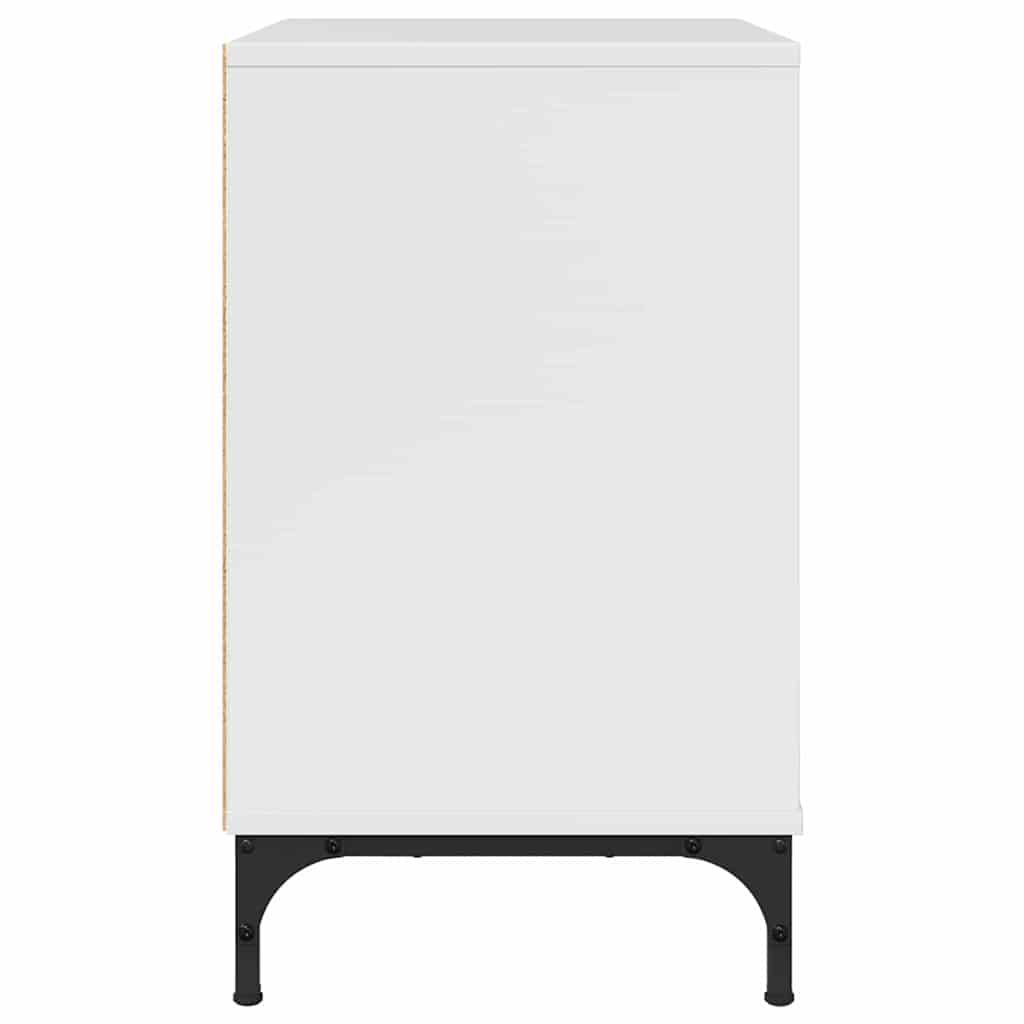 Nachttisch Hochglanz-Weiß 63,5 x 36 x 61 cm Holzwerkstoff