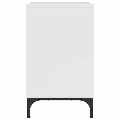 Nachttisch 2 pcs Hochglanz-Weiß 49 x 36 x 61 cm Holzwerkstoff