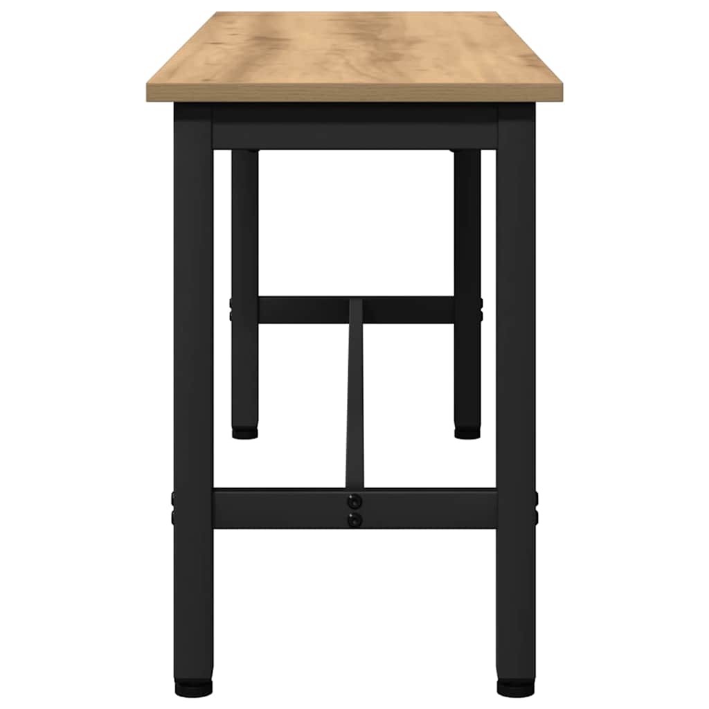 Esstischbank 2 pcs Artisan-Eiche 100 x 32,5 x 48,5 cm