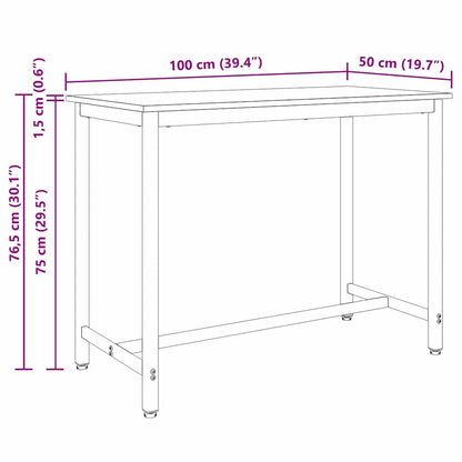 Tisch Sonoma-Eiche 100 x 50 x 76,5 cm Ingenieure Holz und Stahl
