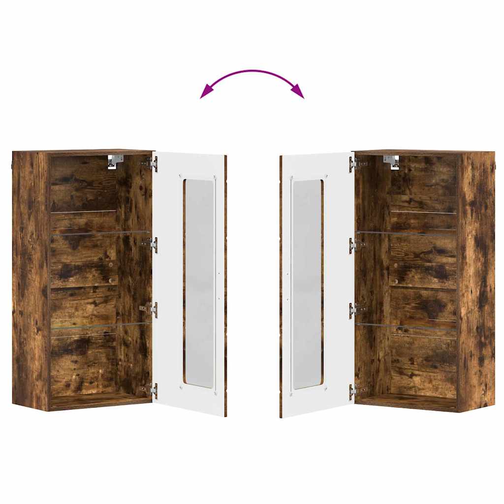 Holzschrank Geräucherte Eiche 50 x 29 x 100 cm Holzwerkstoff