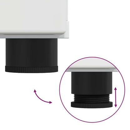 Sideboard mit Regal FLORIN Hochglanz Weiß 55,5 x 29 x 103 cm