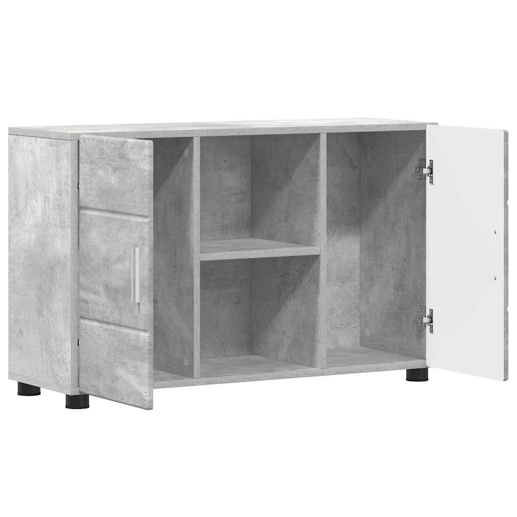 Sideboard FLORIN Beton Grau 88,5 x 30,5 x 55,5 cm Holzwerkstoff