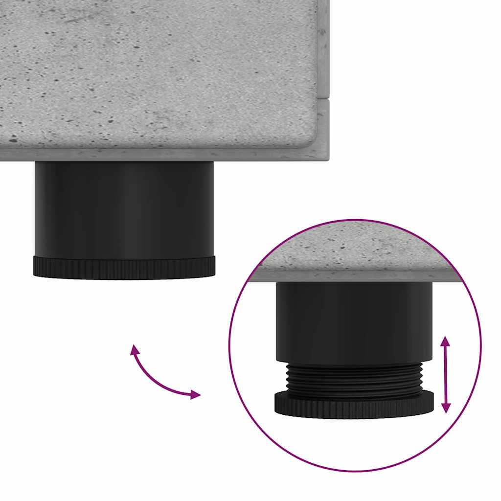 Sideboard FLORIN Beton Grau 88,5 x 30,5 x 55,5 cm Holzwerkstoff