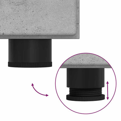 Sideboard FLORIN Beton Grau 88,5 x 30,5 x 55,5 cm Holzwerkstoff