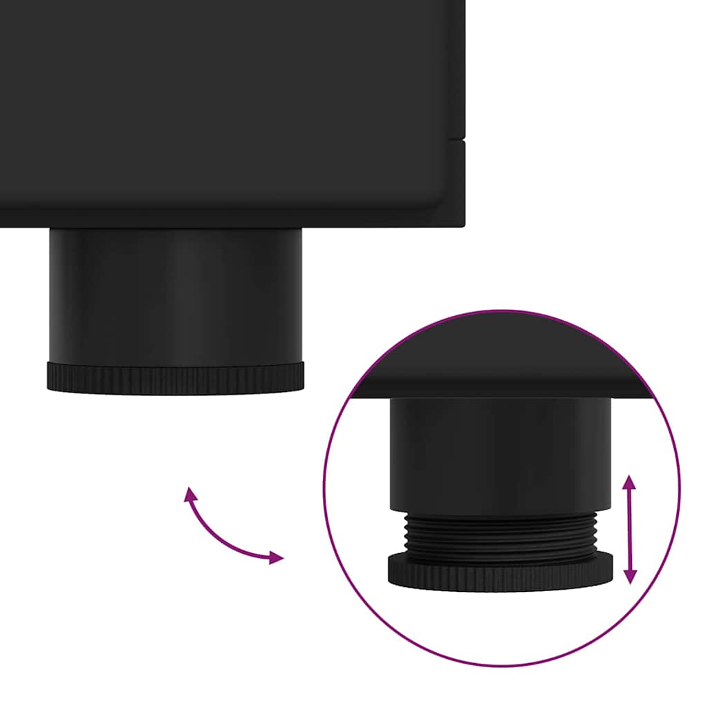 Holzschrank Schwarz 88,5 x 30,5 x 73 cm Holzwerkstoff