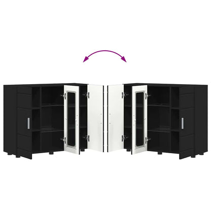 Holzschrank Schwarz 88,5 x 30,5 x 73 cm Holzwerkstoff