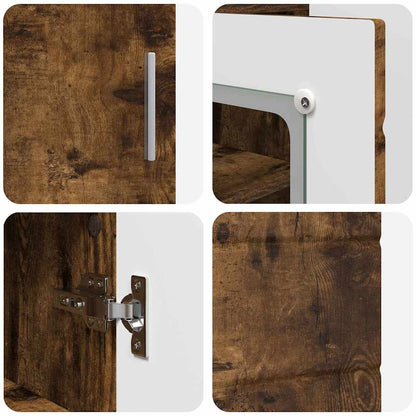 Holzschrank Geräucherte Eiche 88,5 x 30,5 x 73 cm Holzwerkstoff