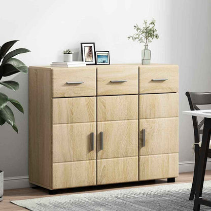 Sideboard FLORIN Sonoma-Eiche 88,5 x 30,5 x 73 cm Holzwerkstoff