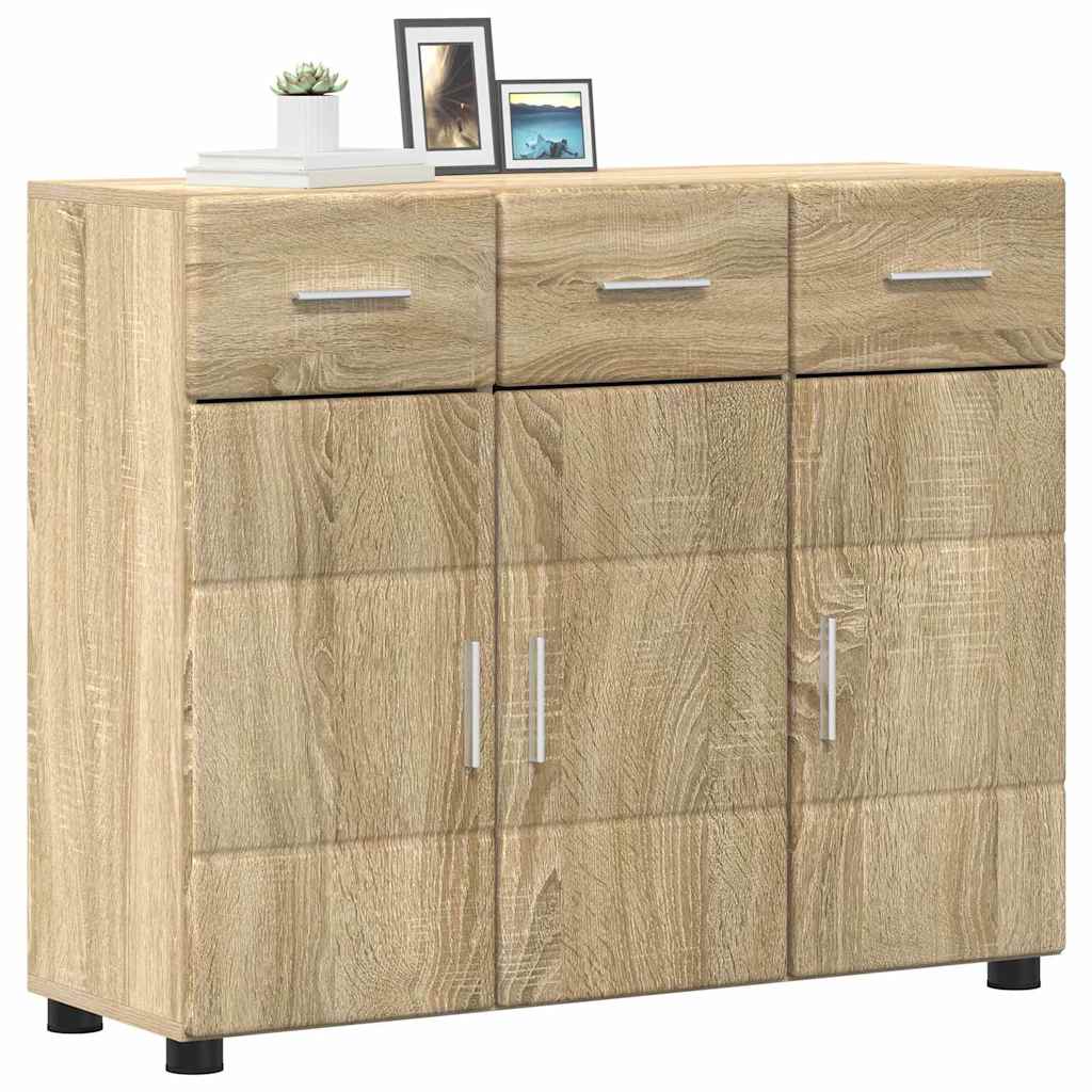 Sideboard FLORIN Sonoma-Eiche 88,5 x 30,5 x 73 cm Holzwerkstoff