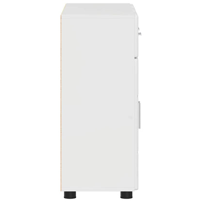 Sideboard mit Regal FLORIN Hochglanz Weiß 88,5 x 30,5 x 73 cm