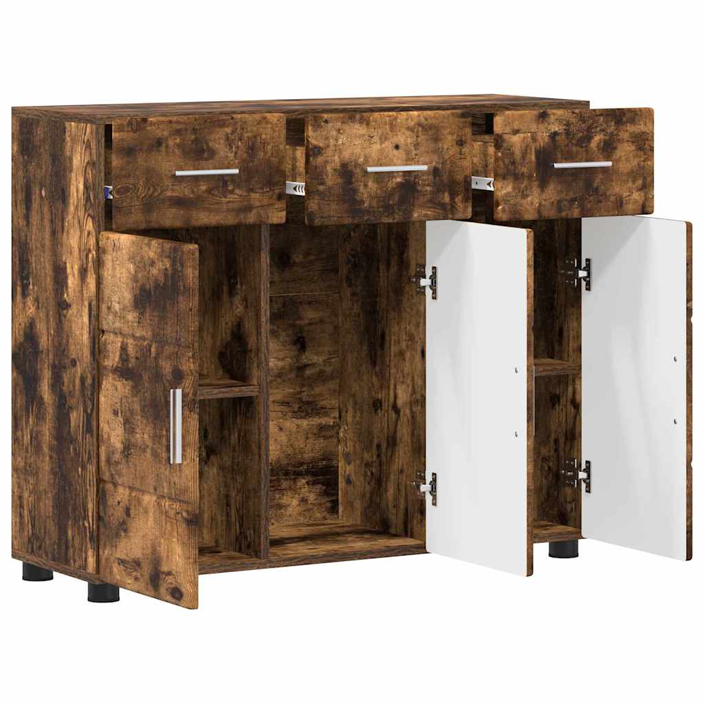 Sideboard mit Tür FLORIN Geräucherte Eiche 88,5 x 30,5 x 73 cm