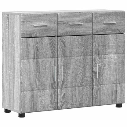 Sideboard mit Regal FLORIN Graues Sonoma 88,5 x 30,5 x 73 cm