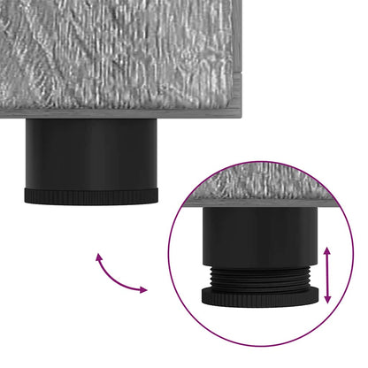 Sideboard mit Regal FLORIN Graues Sonoma 88,5 x 30,5 x 73 cm