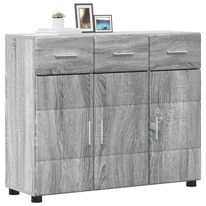 Sideboard mit Regal FLORIN Graues Sonoma 88,5 x 30,5 x 73 cm