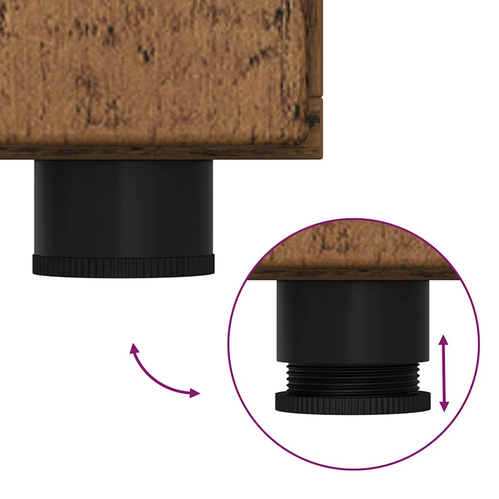 Sideboard FLORIN Altholz 88,5 x 30,5 x 73 cm Holzwerkstoff