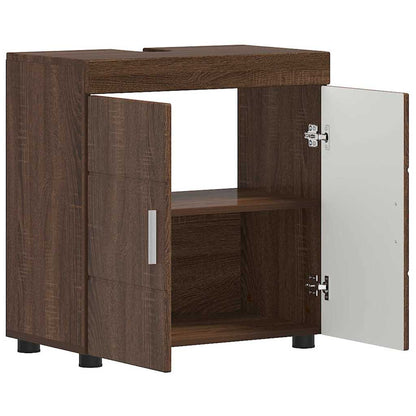 Badezimmerschrank-Set TULUM Braun Eichen-Optik 60 x 34 x 63 cm
