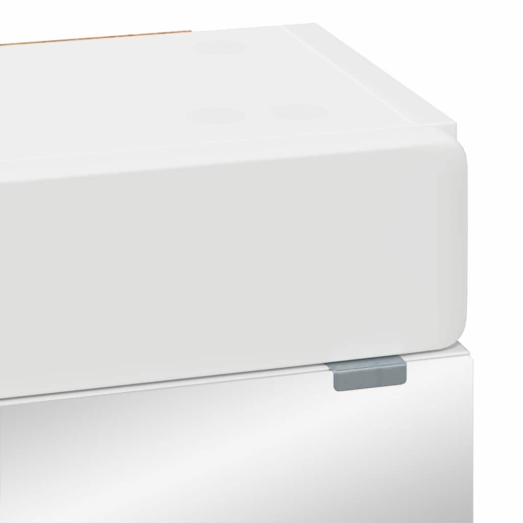 Badezimmerspiegelschrank mit Regal TULUM Weiß 60 x 16,5 x 78 cm