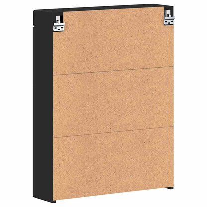 Badezimmerspiegelschrank TULUM Schwarz 60 x 16,5 x 78 cm