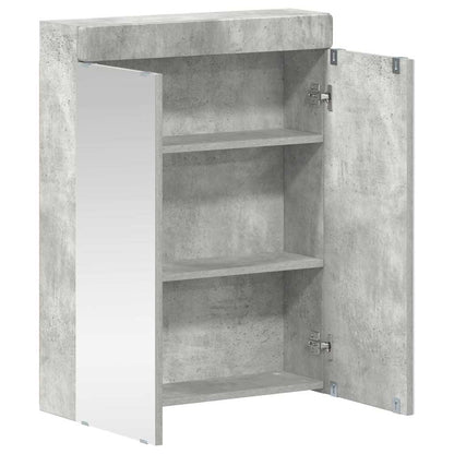 Badezimmerspiegelschrank TULUM Beton Grau 60 x 16,5 x 78 cm