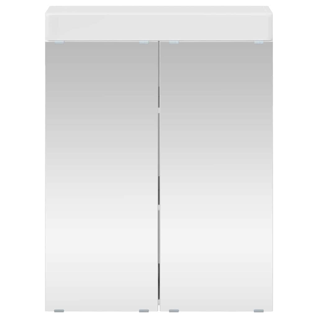 Badezimmerspiegelschrank TULUM Hochglanz Weiß 60 x 16,5 x 78 cm