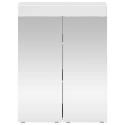 Badezimmerspiegelschrank TULUM Hochglanz Weiß 60 x 16,5 x 78 cm