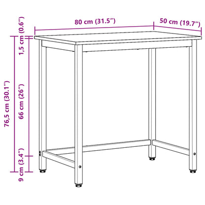Tisch Sonoma-Eiche 80 x 50 x 76,5 cm Ingenieure Holz und Stahl