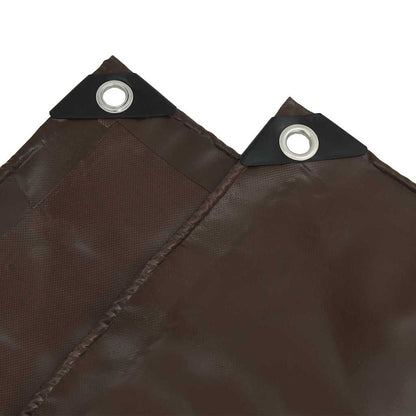 Plane 650g / m² Braun 3 x 5 m Canvas mit PVC-Beschichtung