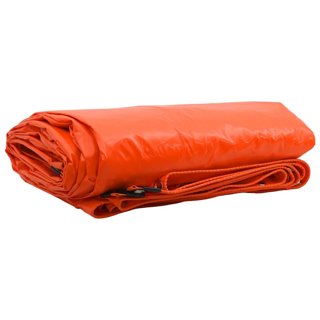 Plane 650g / m² Orange 3 x 5 m Canvas mit PVC-Beschichtung
