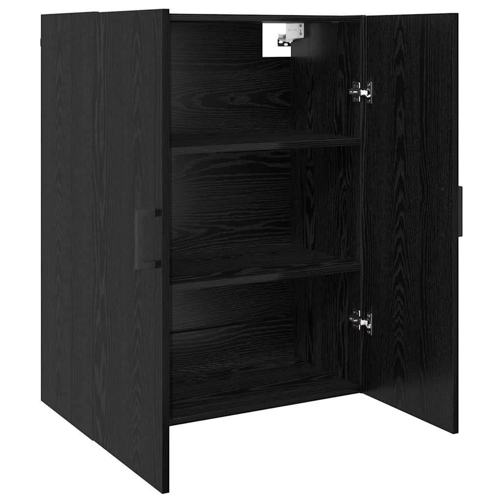 Wandschrank 2 pcs Schwarz Eichen-Optik 69,5 x 34 x 90 cm