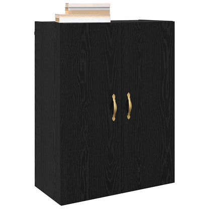Wandschrank 2 pcs Schwarz Eichen-Optik 69,5 x 34 x 90 cm