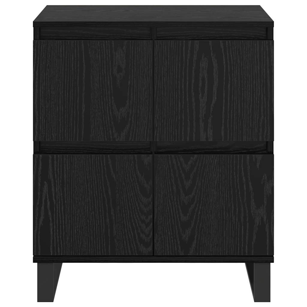 Sideboard 2 pcs Schwarz Eichen-Optik 60 x 35 x 70 cm