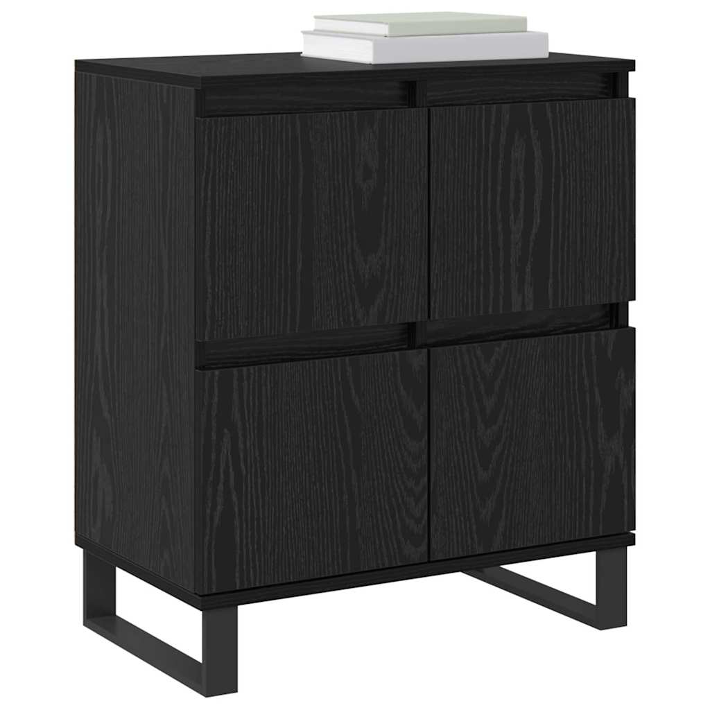 Sideboard 2 pcs Schwarz Eichen-Optik 60 x 35 x 70 cm