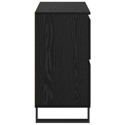 Sideboard 2 pcs Schwarz Eichen-Optik 60 x 35 x 70 cm