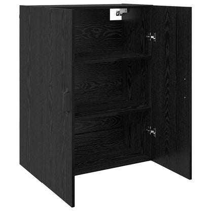 Wandschrank 2 pcs Schwarz Eichen-Optik 69,5 x 34 x 90 cm