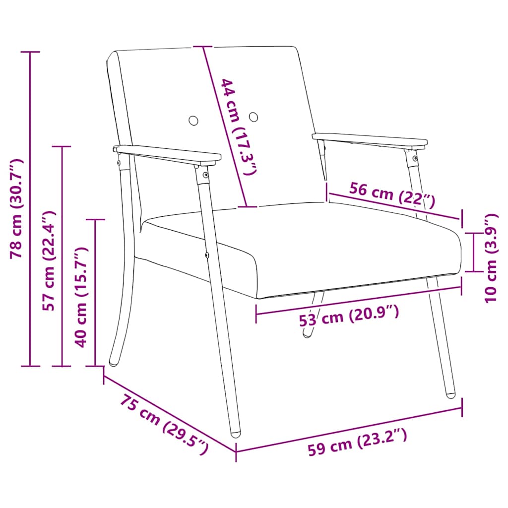 Sessel Creme 59 x 75 x 78 cm Lockiger wollähnlicher Stoff