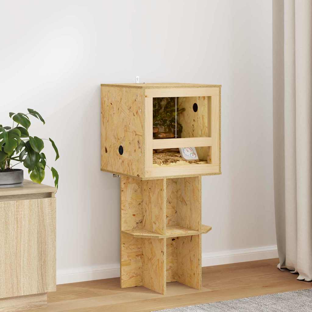 Terrarienbasis mit Regal Braun 40 x 40 x 50 cm OSB