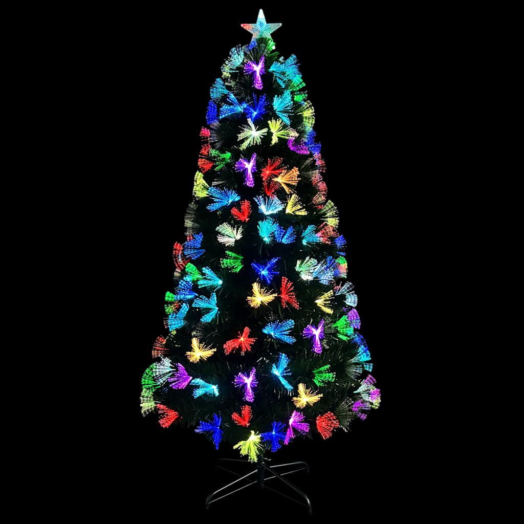 Künstlicher Weihnachtsbaum mit 120 LEDs Grün 120 cm PVC