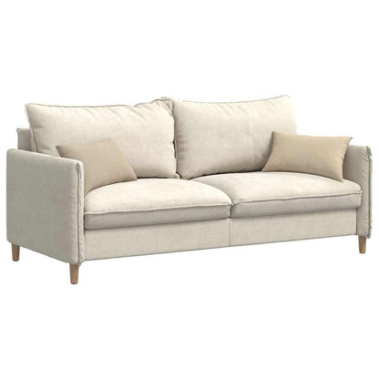 Sofakissen 2 Stück Creme 50 x 30 cm Stoff