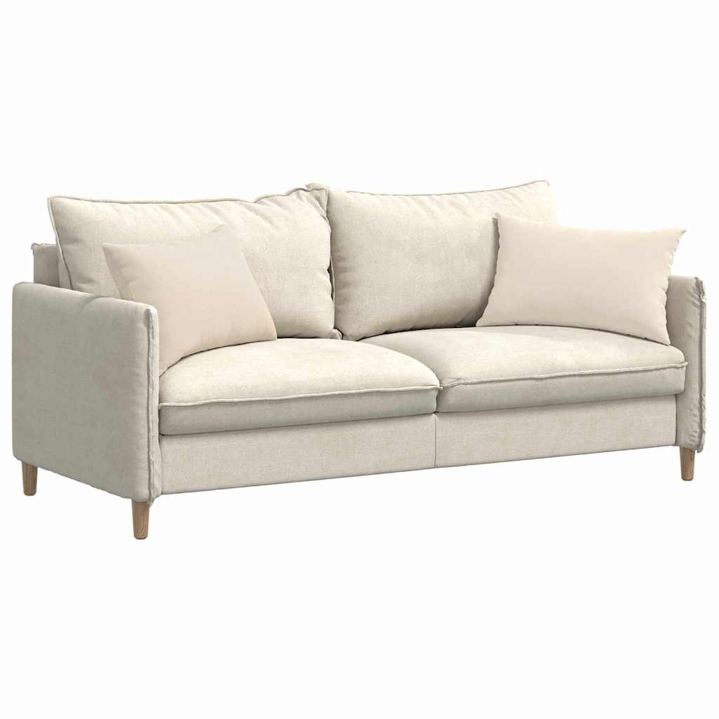 Sofakissen 2 Stück Beige 60 x 40 cm Stoff