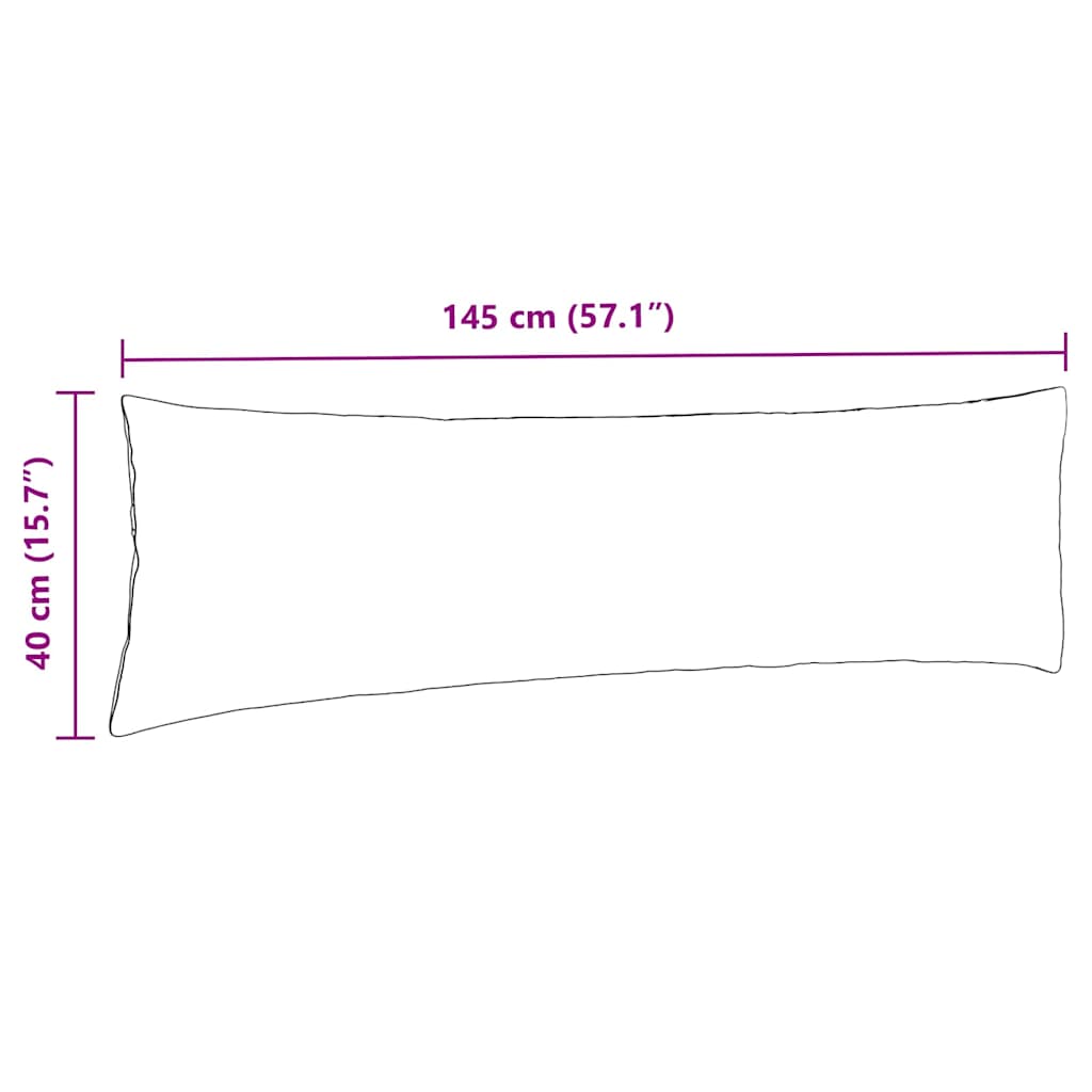 Sofakissen 2 Stück Hellgrau 145 x 40 cm Cordstoff