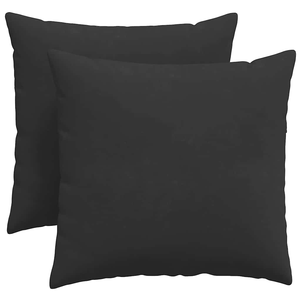 Sofakissen 2 Stück Schwarz 45 x 45 cm Stoff