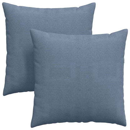 Sofakissen 2 Stück Blau 80 x 80 cm Cordstoff