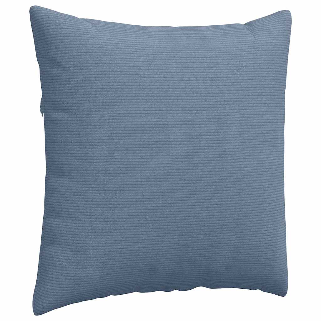 Sofakissen 2 Stück Blau 80 x 80 cm Cordstoff