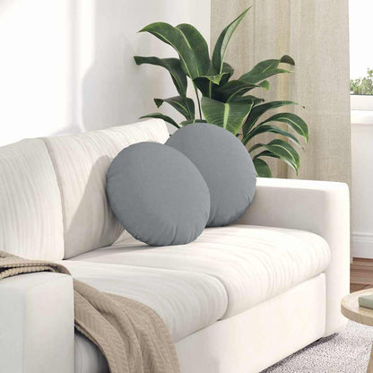 Sitzkissen 2 pcs Hellgrau Ø40 x 13 cm Stoff