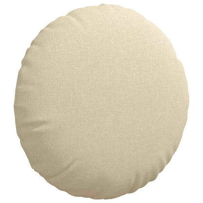 Sitzkissen 2 pcs Creme Ø60 x 21 cm Stoff