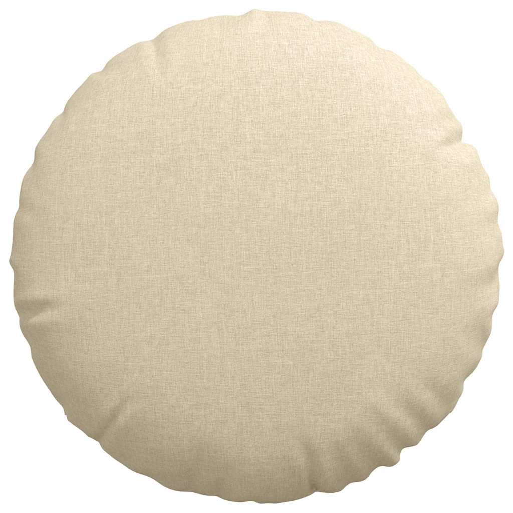 Sitzkissen 2 pcs Creme Ø60 x 21 cm Stoff