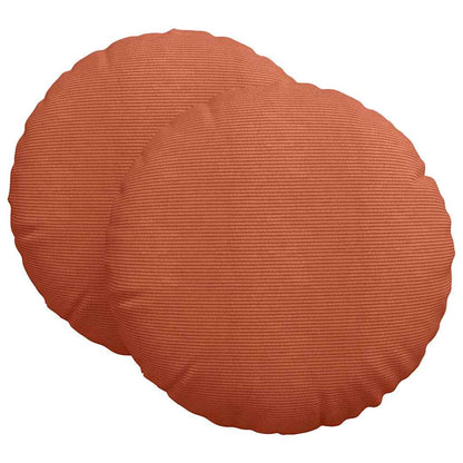 Sitzkissen 2 pcs Rot-Orange Ø 60 cm Cordstoff