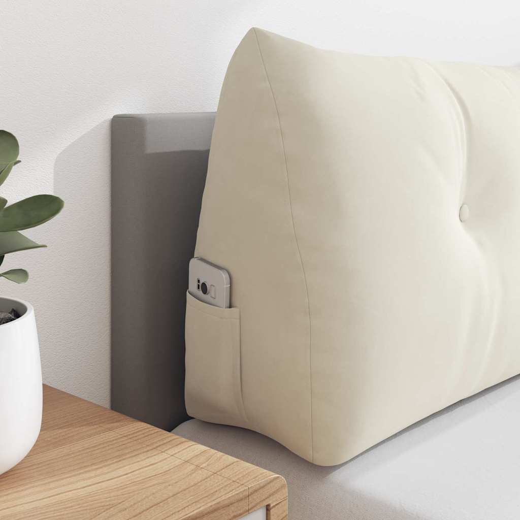 Rückenkissen Creme 100 x 24 x 50 cm Samt